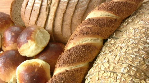 Different kind of bread  Stock Footage 2289187