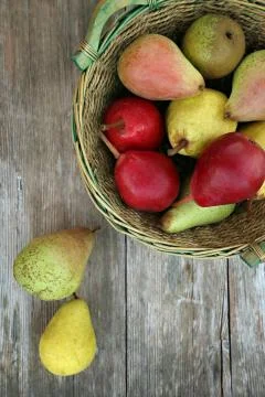 Different kind of pears Stock Photos
