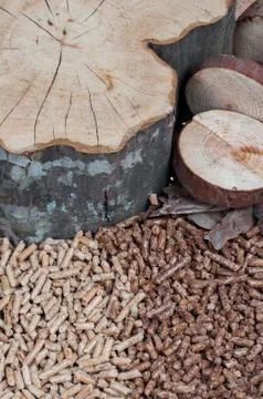 Different kind of pellets Stock Photos