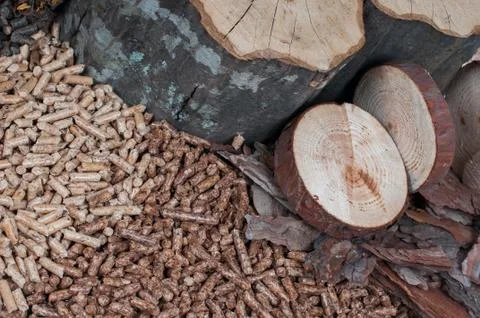 Different kind of pellets Stock Photos