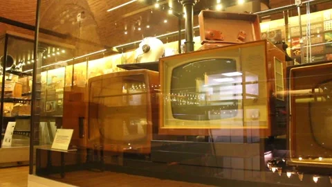 Different Kind of Retro TV sets Stock Footage 92936259