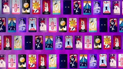 Different kind of Tarot cards Stock Footage 164241725