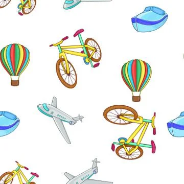 Different kind of transportation pattern イラスト素材