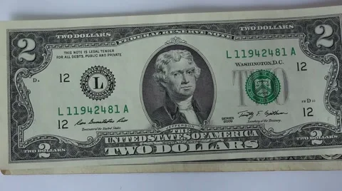 Different kind of US dollar banknotes close up Stock Footage 54462022