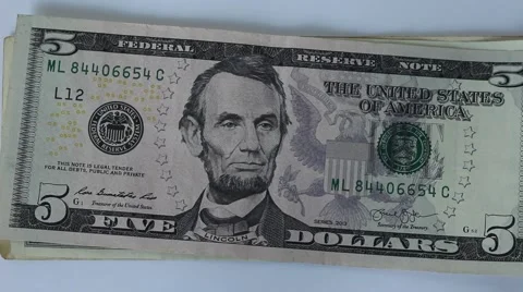 Different kind of US dollar banknotes close up Stock Footage 54462032