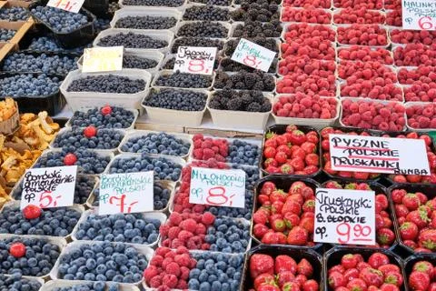 Different kinds of berries Foto stock