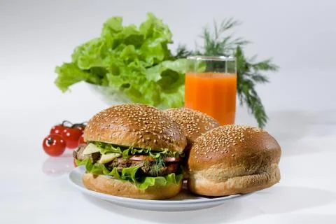 Different kinds of bread and pastry Stock Photos