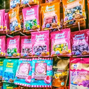 Different kinds of candy Stock Photos