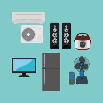 Different kinds of electronics icon graphic design vector illustration Stock Illustration