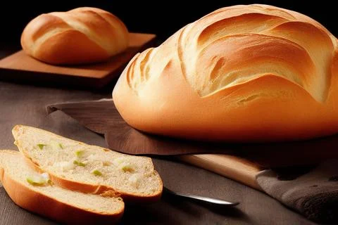 Different kinds of fresh bread as background. IA Tehnology Stock Illustration