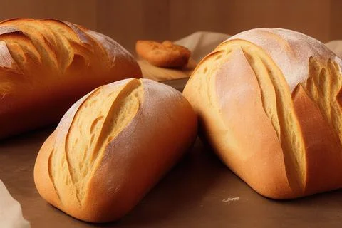 Different kinds of fresh bread as background. IA Tehnology Stock Illustration