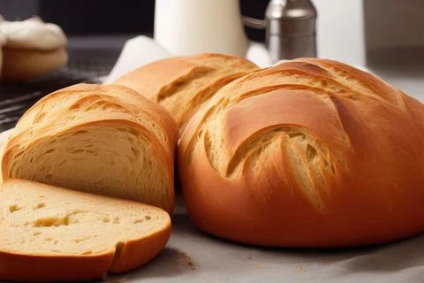 Different kinds of fresh bread as background. IA Tehnology Stock Illustration