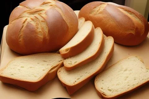 Different kinds of fresh bread as background. IA Tehnology Stock Illustration