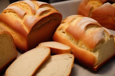 Different kinds of fresh bread as background. IA Tehnology Stock Illustration