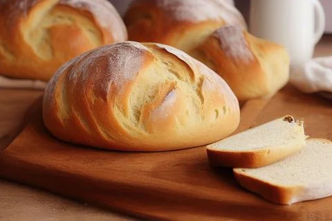 Different kinds of fresh bread as background. IA Tehnology Stock Illustration