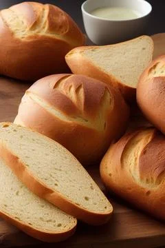 Different kinds of fresh bread as background. IA Tehnology Stock Illustration