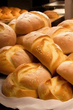 Different kinds of fresh bread as background. IA Tehnology Stock Illustration