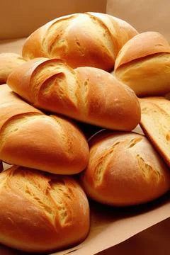 Different kinds of fresh bread as background. IA Tehnology Stock Illustration