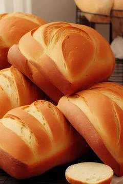 Different kinds of fresh bread as background. IA Tehnology Stock Illustration