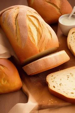 Different kinds of fresh bread as background. IA Tehnology Stock Illustration