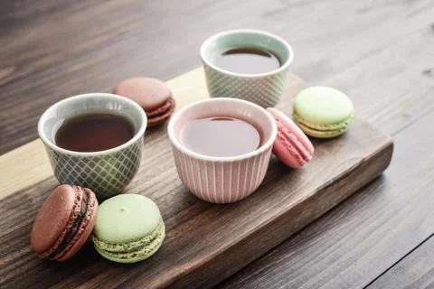 Different kinds of macaroons 写真素材