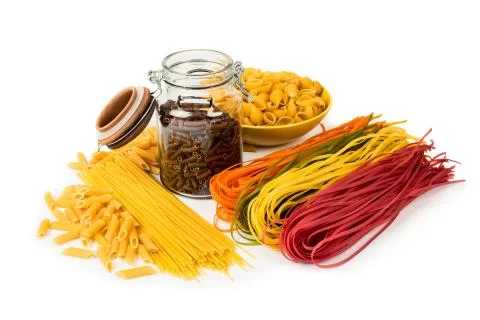 Different kinds of pasta Foto stock