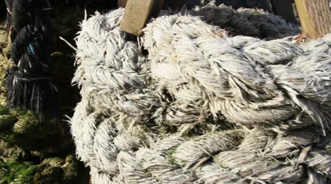 Different kinds of ropes displayed Stock Footage 35119517