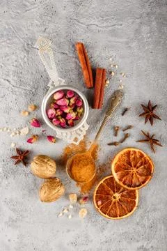 Different Kinds of Spices Stock Photos