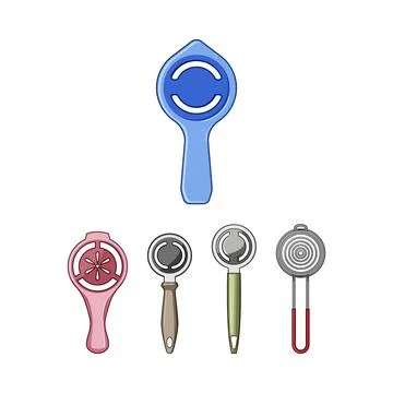 Different kitchen tools for separating egg whites Stock Illustration