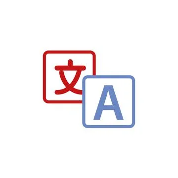 Different language translation icon. language translation. vector. Stock Illustration