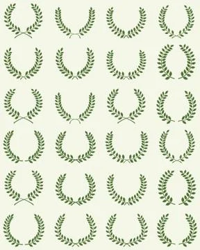 Different laurel wreaths Stock Illustration