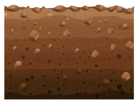 Different layers of soil Stock Illustration