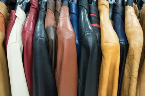 Different leather jackets Stock Photos