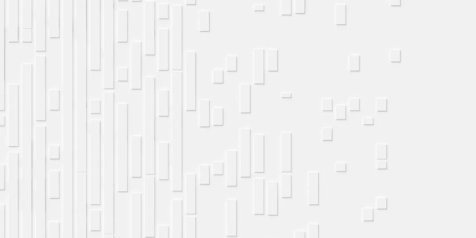 Different length vertical scaled offset rectangles geometry background wall.. Stock Illustration