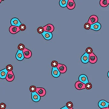 Different life goals couple vector seamless pattern Ilustração Stock