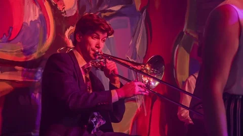 Different lights in a bar  Stock Footage 112196025