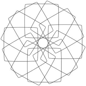 Different linear geometric objects. Random intersecting lines forming abstrac Stock Illustration