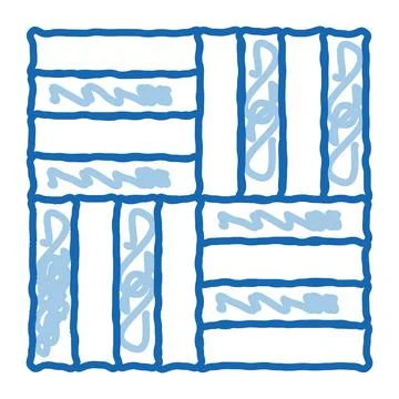 Different linoleum tile designs doodle icon hand drawn illustration Ilustración de archivo