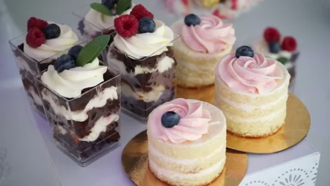 Different little cakes Stock Footage 163566639