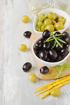 Different marinated olives Stock Photos