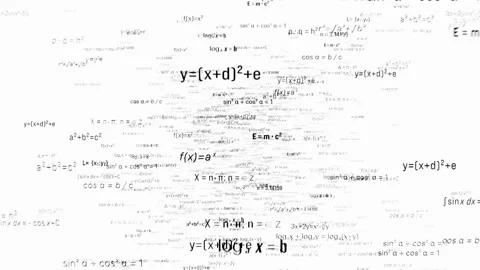 Different mathematical formulas, loop animation. Stock Footage 279986984