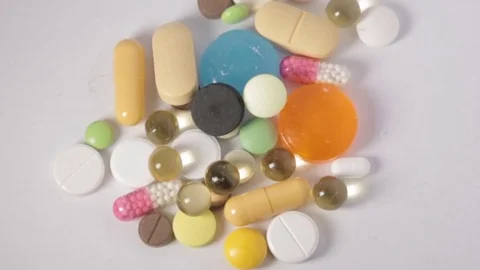 Different Medication Pills Stock Footage 70530072