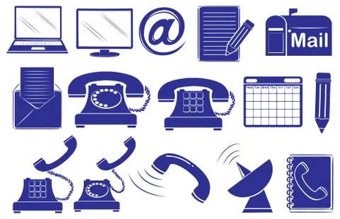 Different medium of communications Stock Illustration
