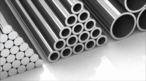 Different metall pipes Stock Footage 35253106