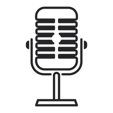 Different microphones types vector icons Stock Illustration