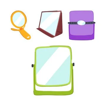 Different mirrors helping speech therapy and communication development Stock Illustration