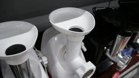 Different models of new food processors for different purposes Stock Footage 306780638