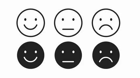 Different moods icon set Stock Illustration