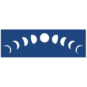 Different moon phases Stock Illustration