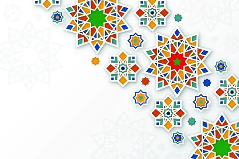 Different mosaic shapes with free text space on the left Stock Illustration